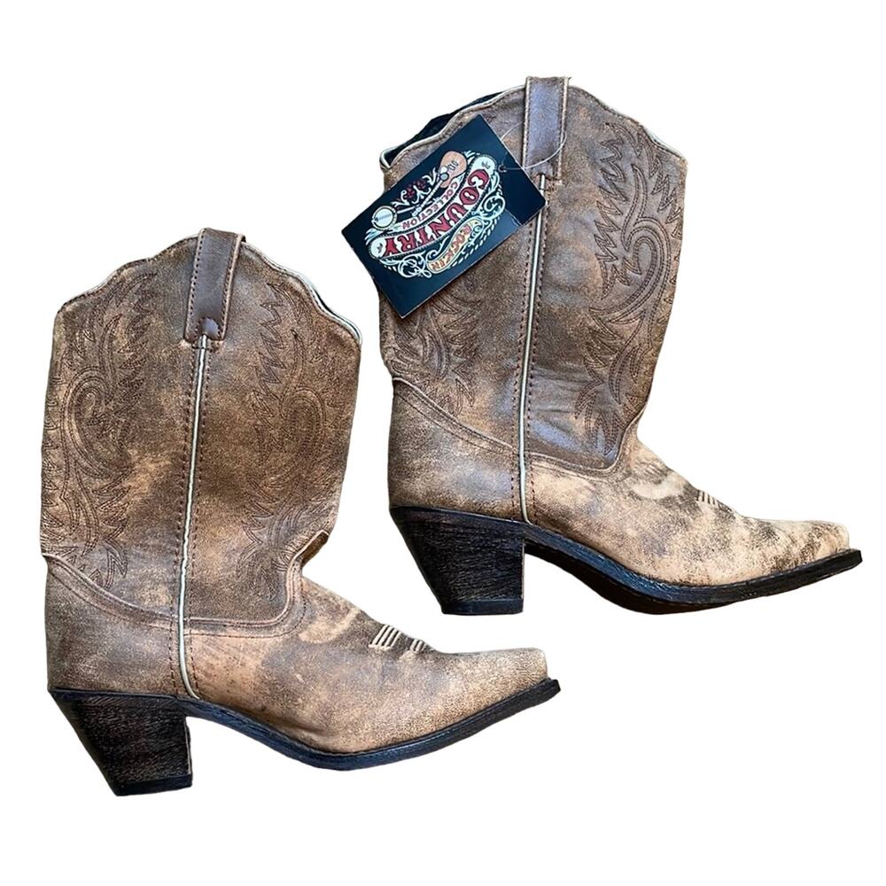 Rockin' Country Collection Real Leather Cowboy Boots from Texas
